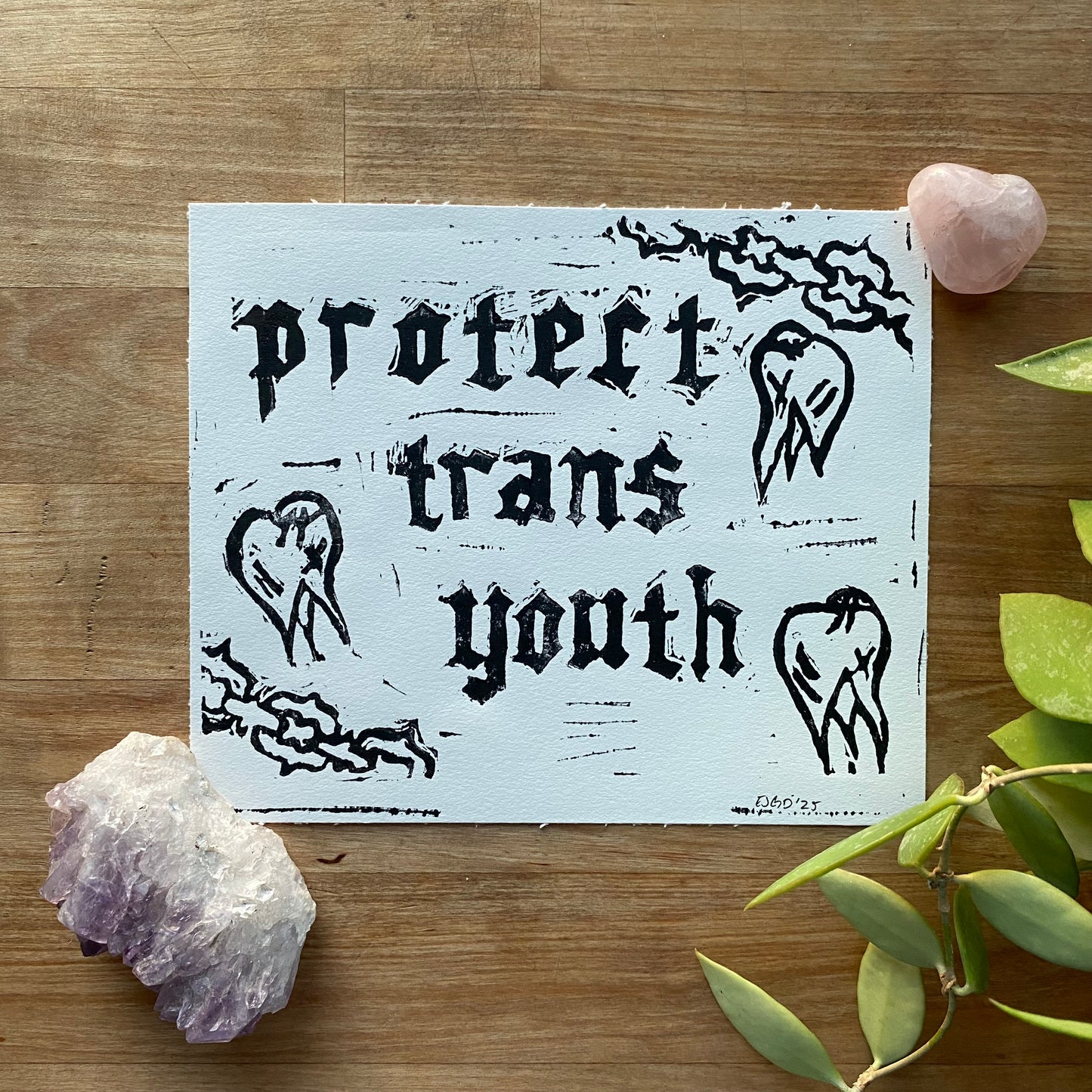 Protect Trans Youth Block Print