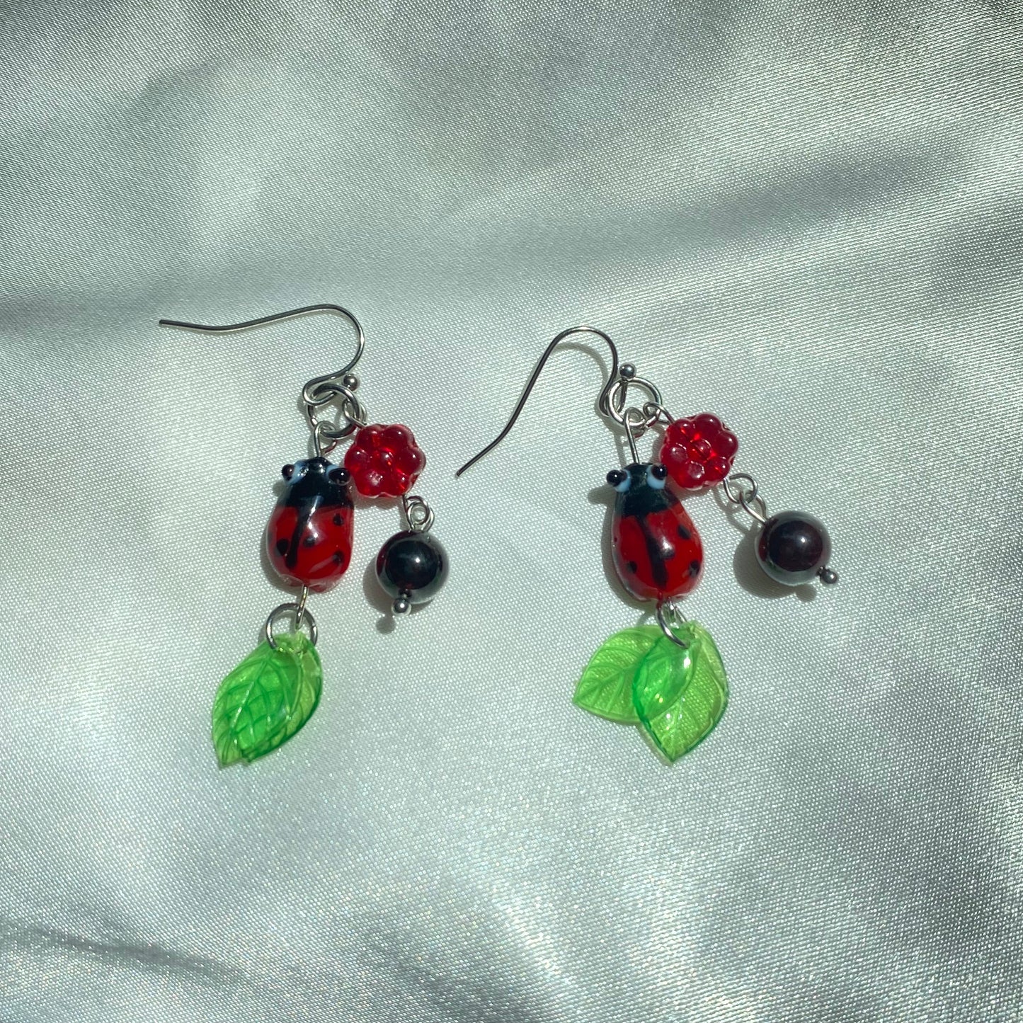 Ladybug Garden Earrings