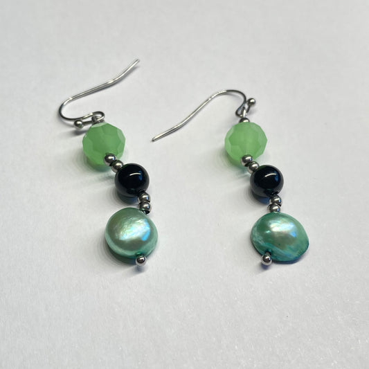 Green Drop Earrings