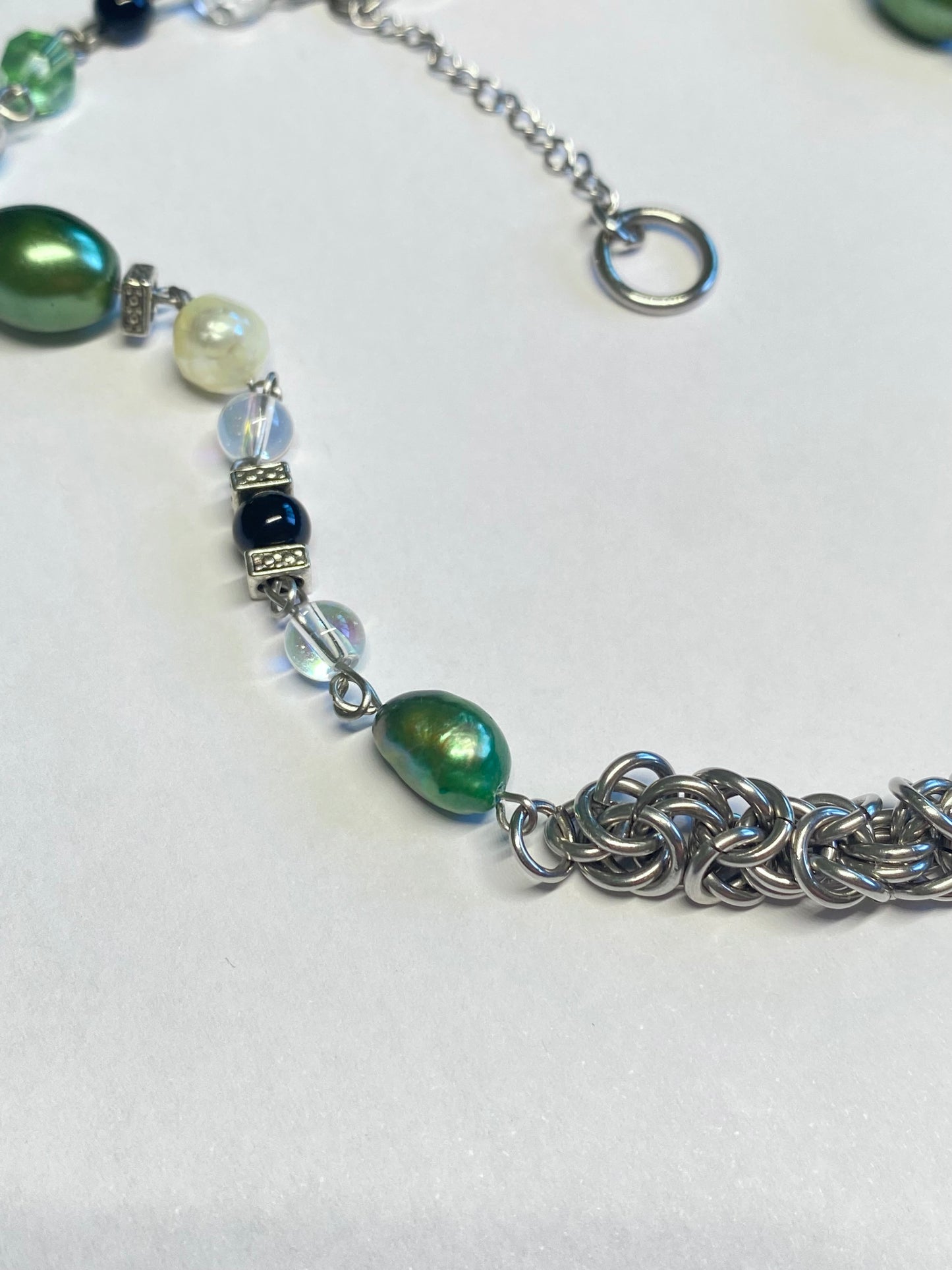 Byzantine Drop Chainmaille Necklace