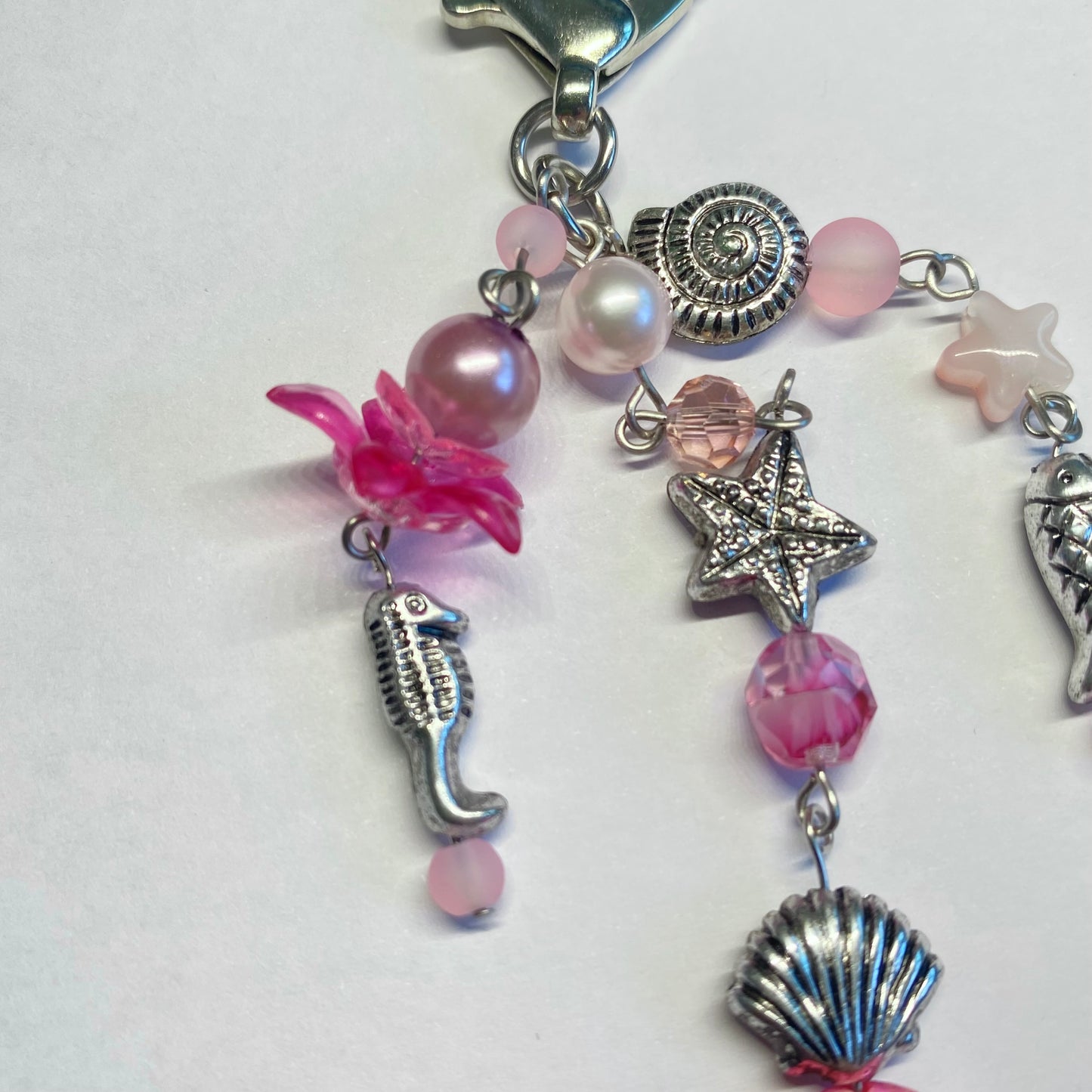 Anemone Maximalist Bead Keychain