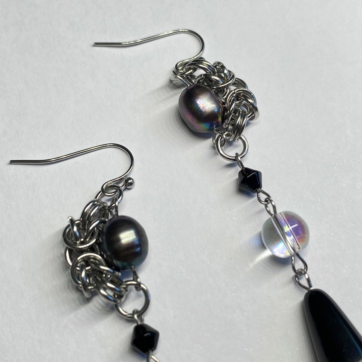 Byzantine Wrapped Pearl Earrings