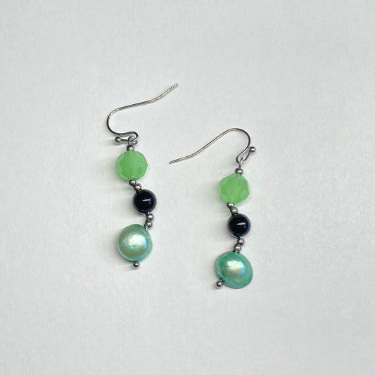 Green Drop Earrings