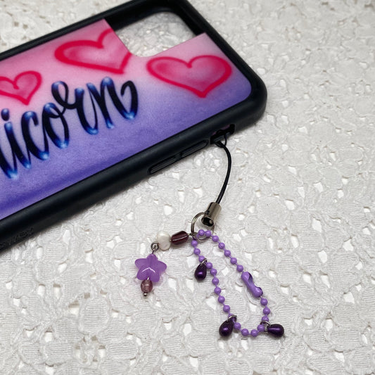 Starry Violets Phone Charm