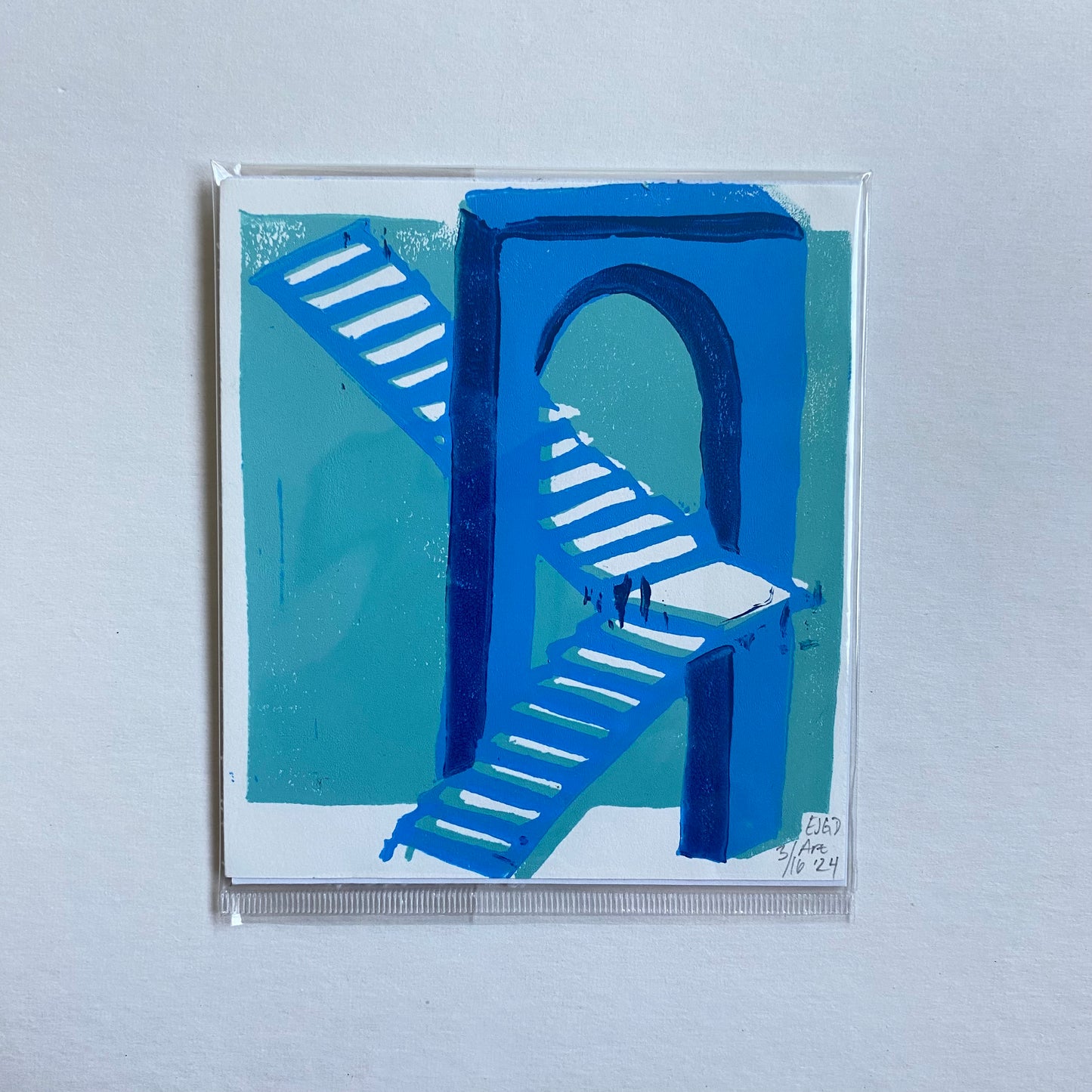 Archway; Limited Run Reduction Prints (Blue)