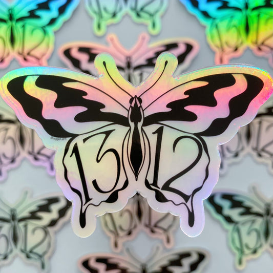 1312 Butterfly Holographic Die-Cut Sticker
