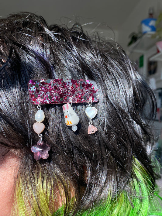Springtime in the Winter Maximalist Hair Clip